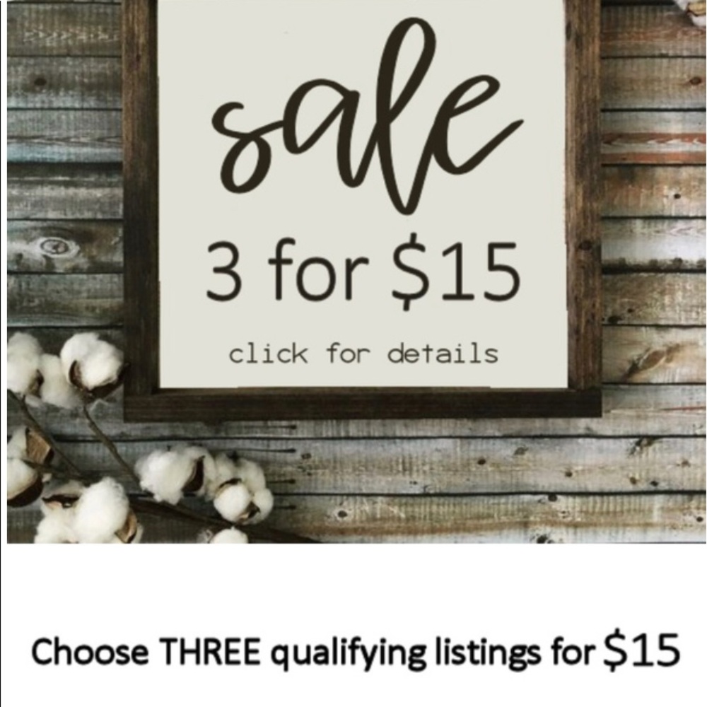 Choose Any 3 Kids Items for $15